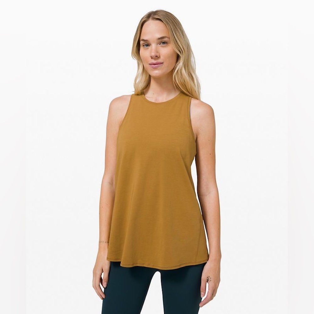 LULULEMON All Tied Up Tank Top Size 10 Spiced Bronze EUC